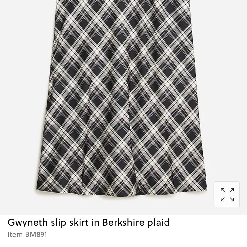 Jcrew Slip Skirt in Berkshire Plaid